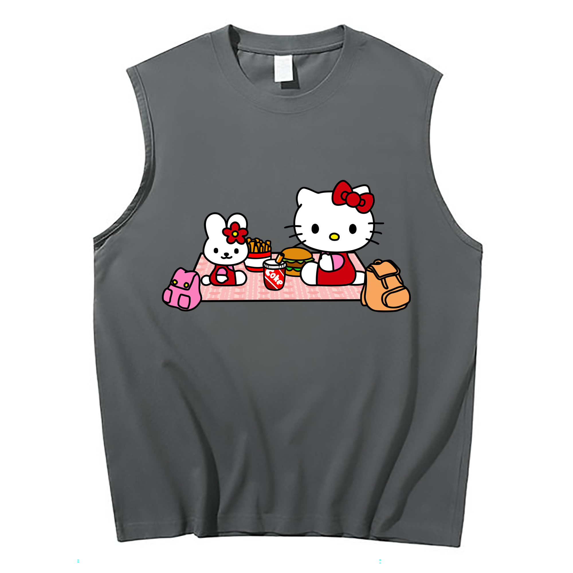 （画像用） Hello Kitty ハローキティ コットン100％タンクトップ（フロントプリント）